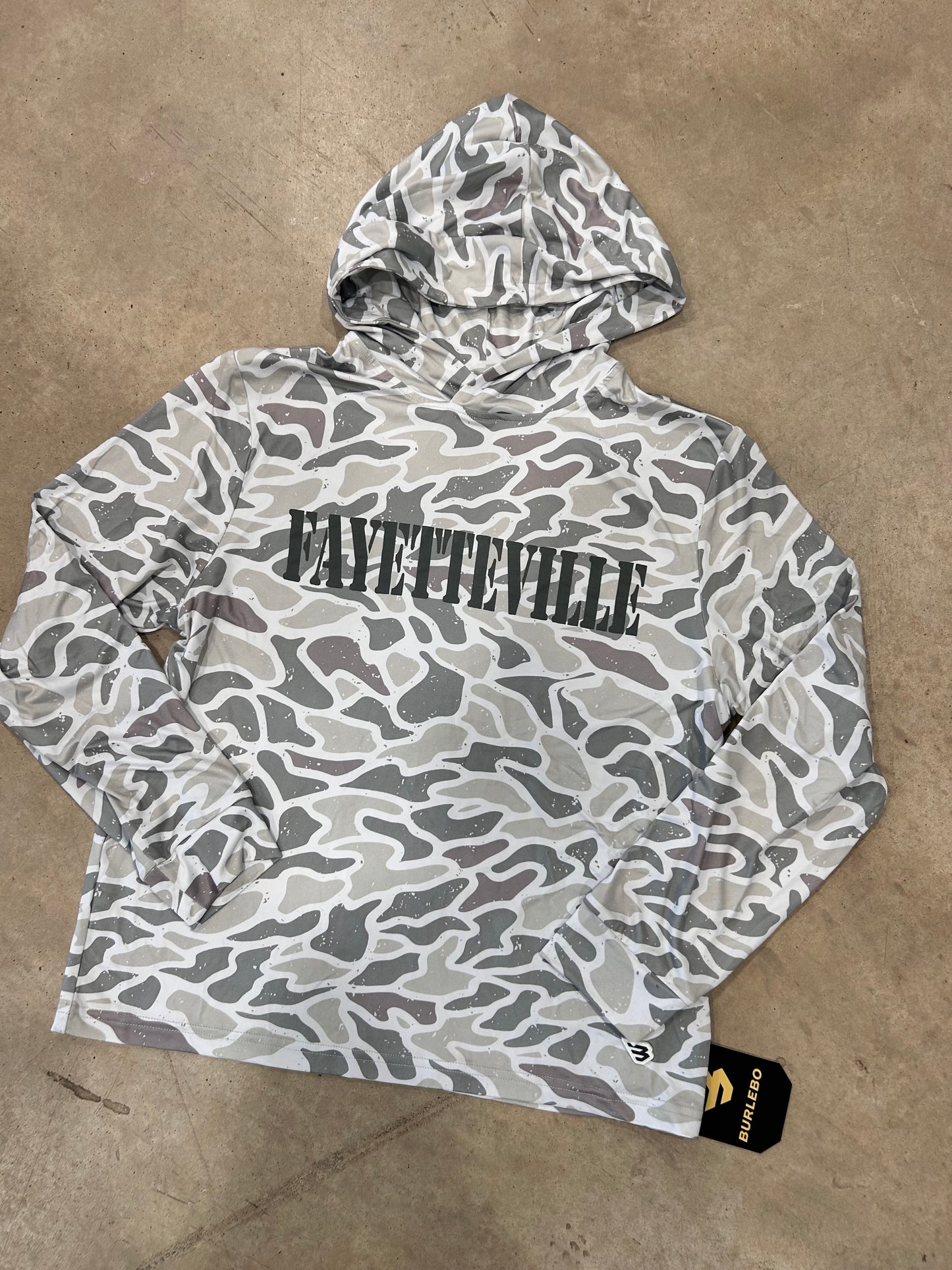 Fayetteville White Camo BURLEBO Hoodie