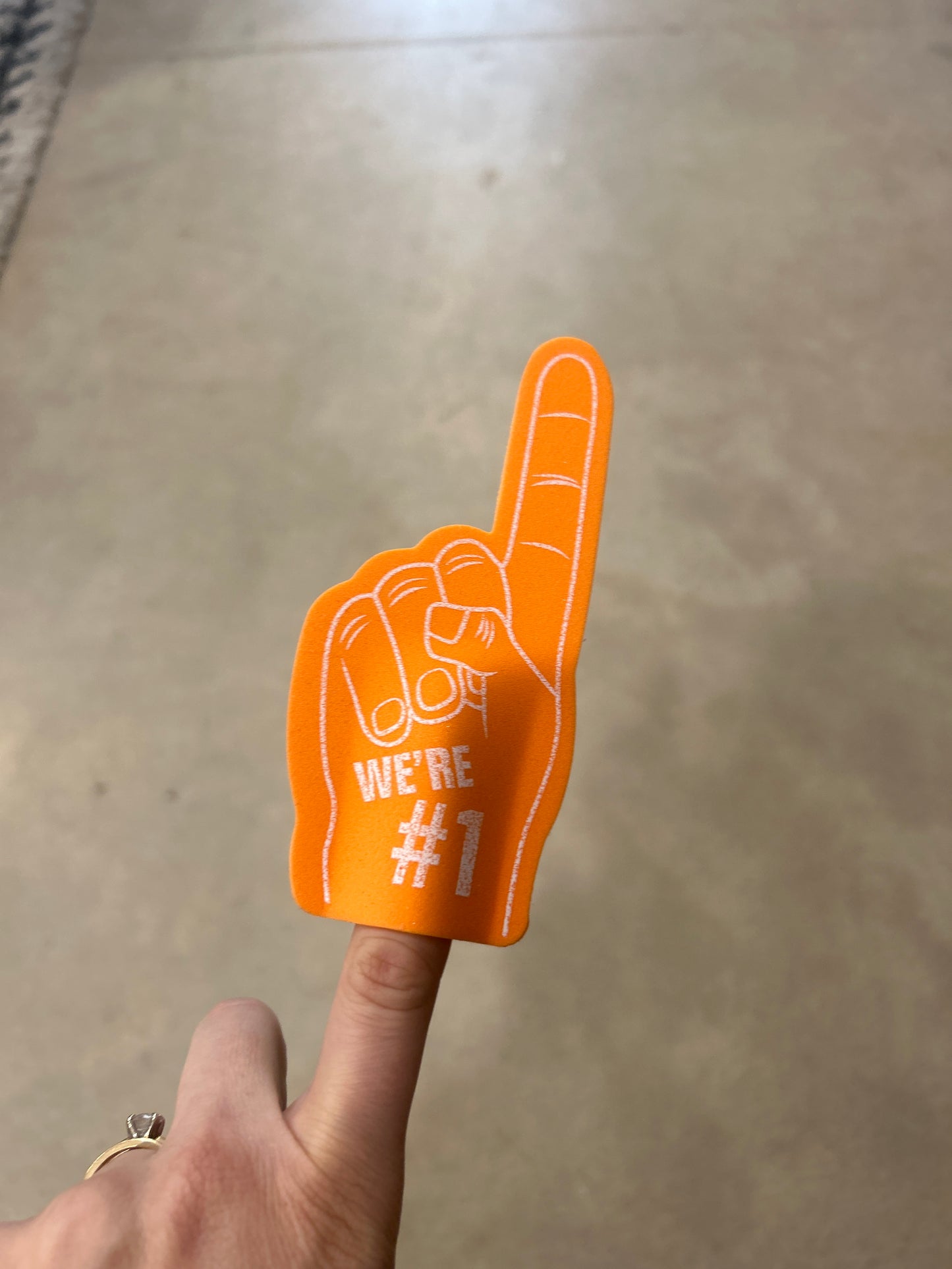 Orange Mini Foam Finger
