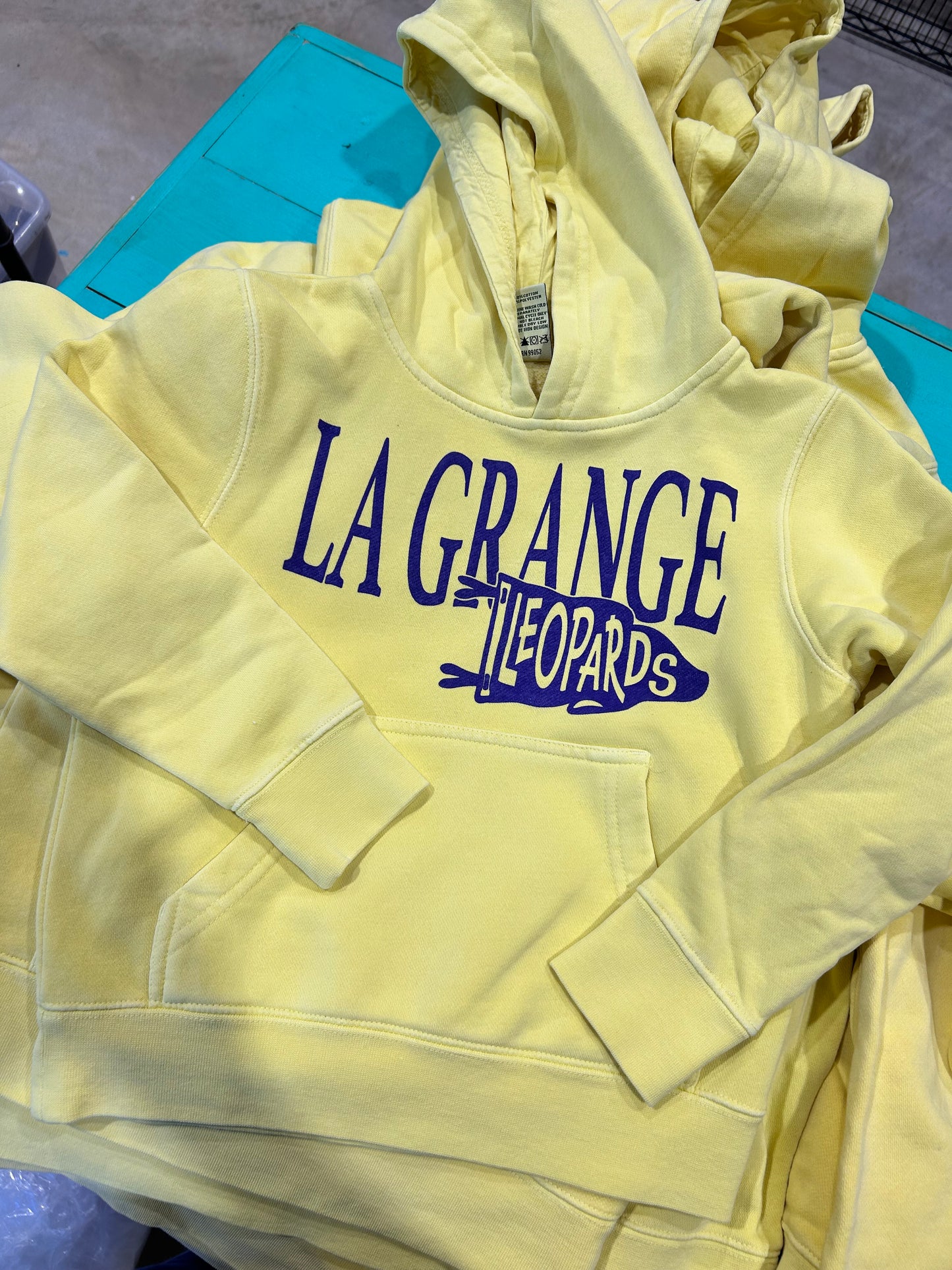 Youth Yellow La Grange Flag Hoodie