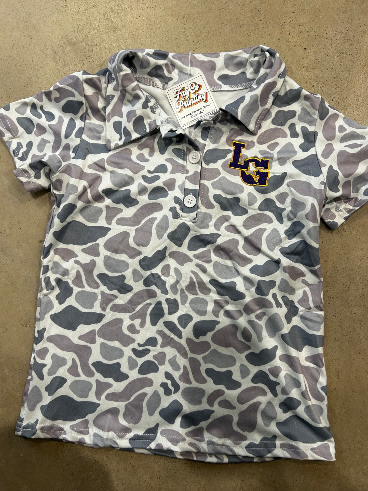 La Grange Youth Camo Polo