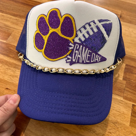 Purple & Gold Game Day Trucker