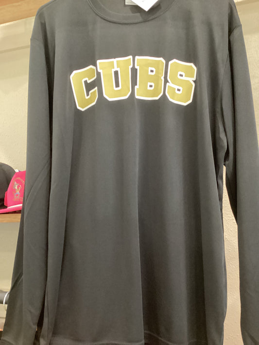 Long sleeve drifit black Cubs Tee