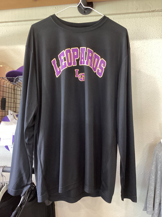 Long sleeve black drifit leopard’s tee