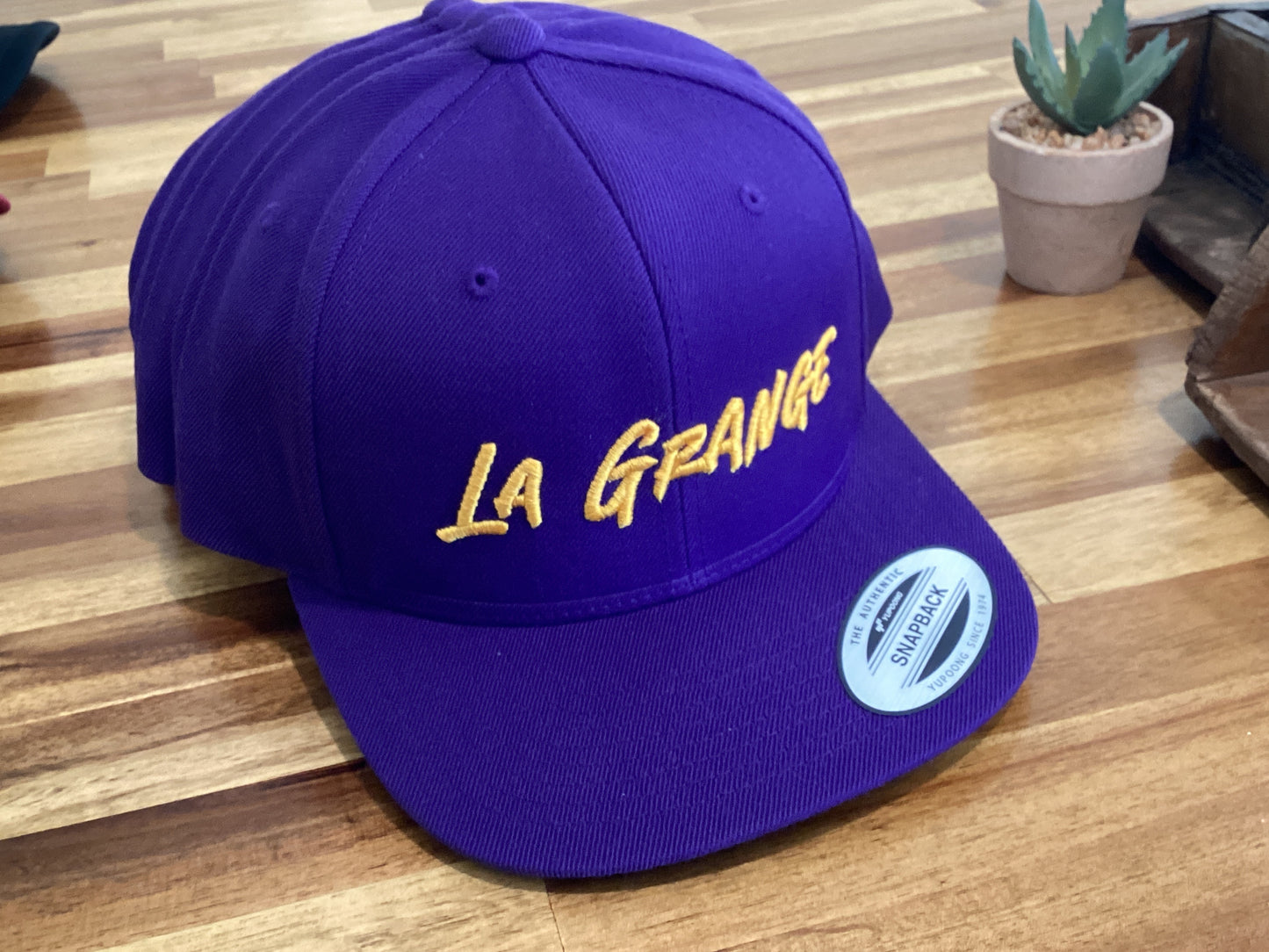 Embroidered La grange purple cap