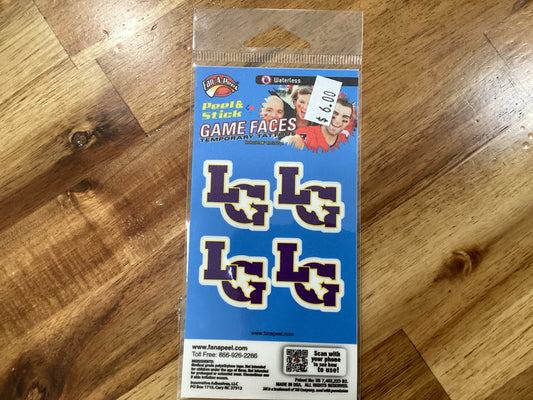 LG Temporary Face Tattoos