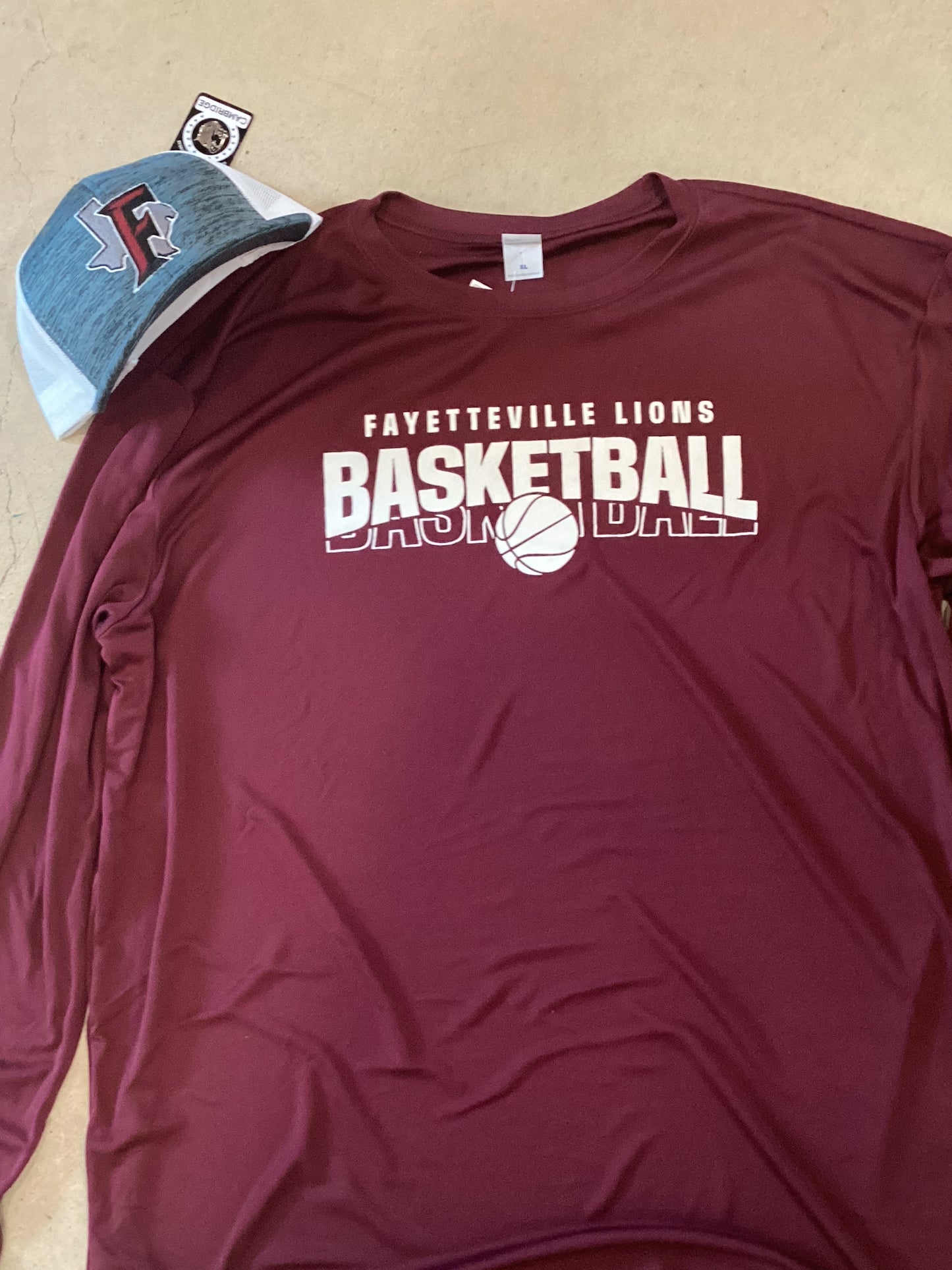 Drifit long sleeve Fayetteville Basketball tee