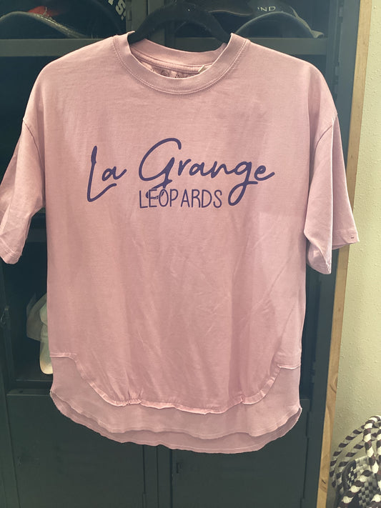 La Grange Pink Script Vintage Poncho Top