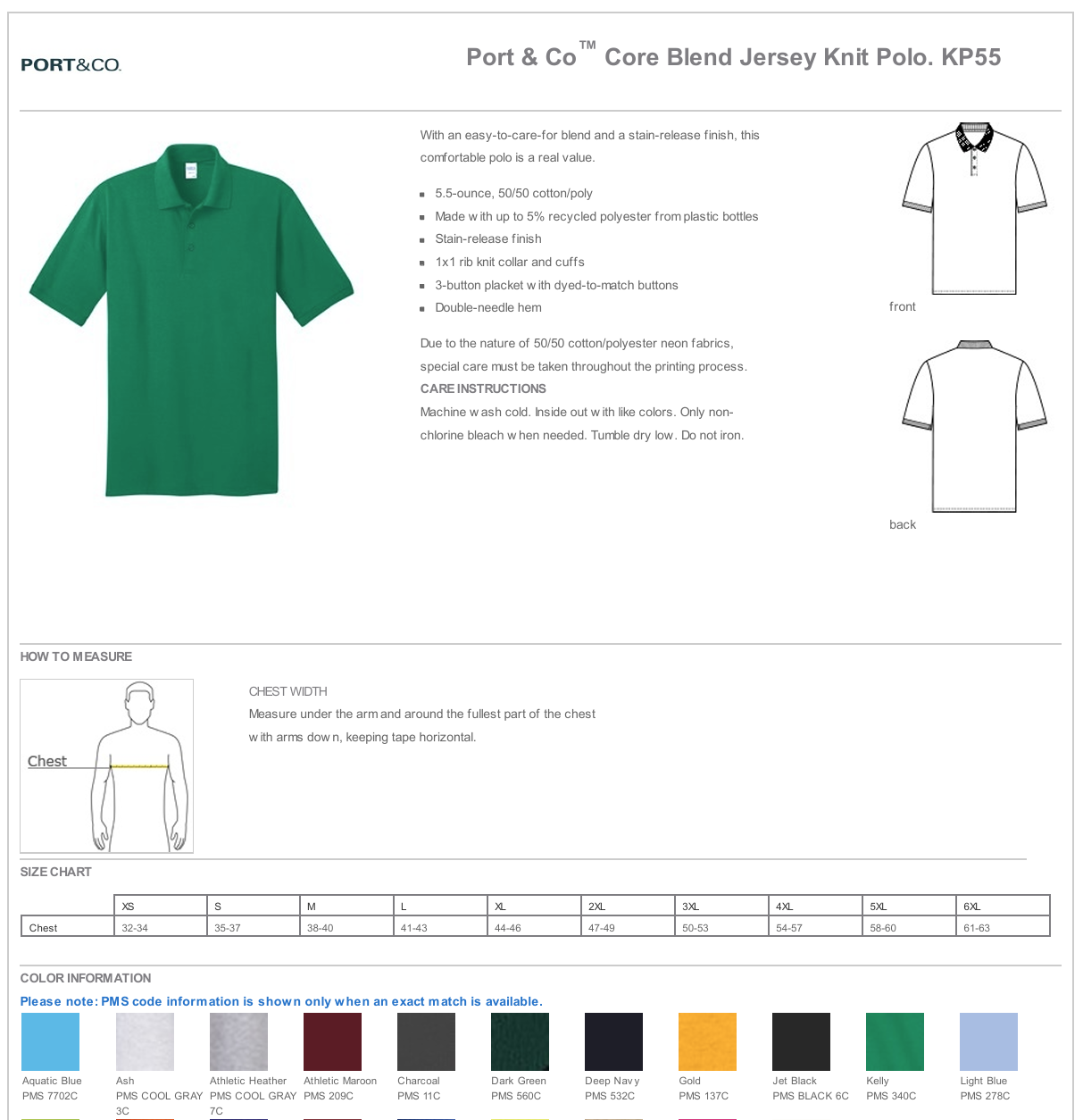 S.H. Port & Co Core Blend Jersey Knit Polo