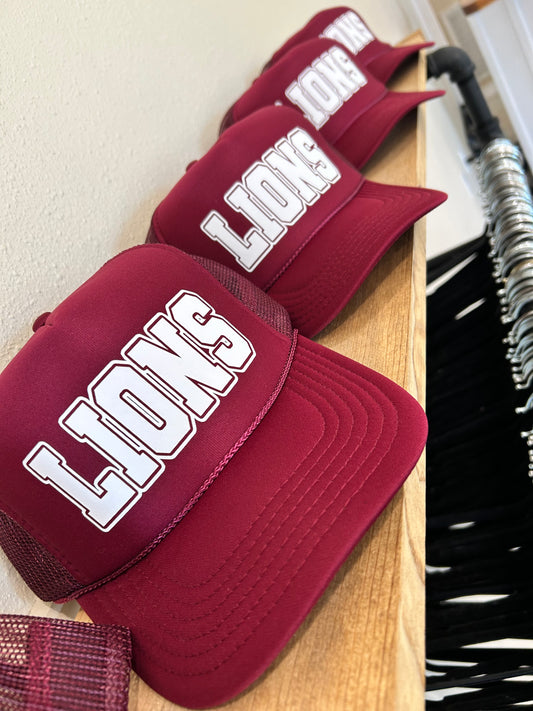 LIONS Maroon Foam Trucker