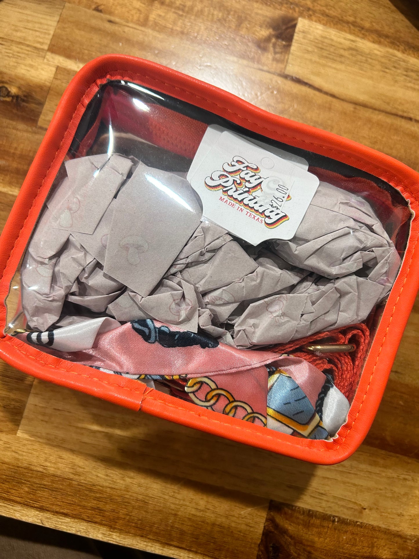 Orange Clear Purse
