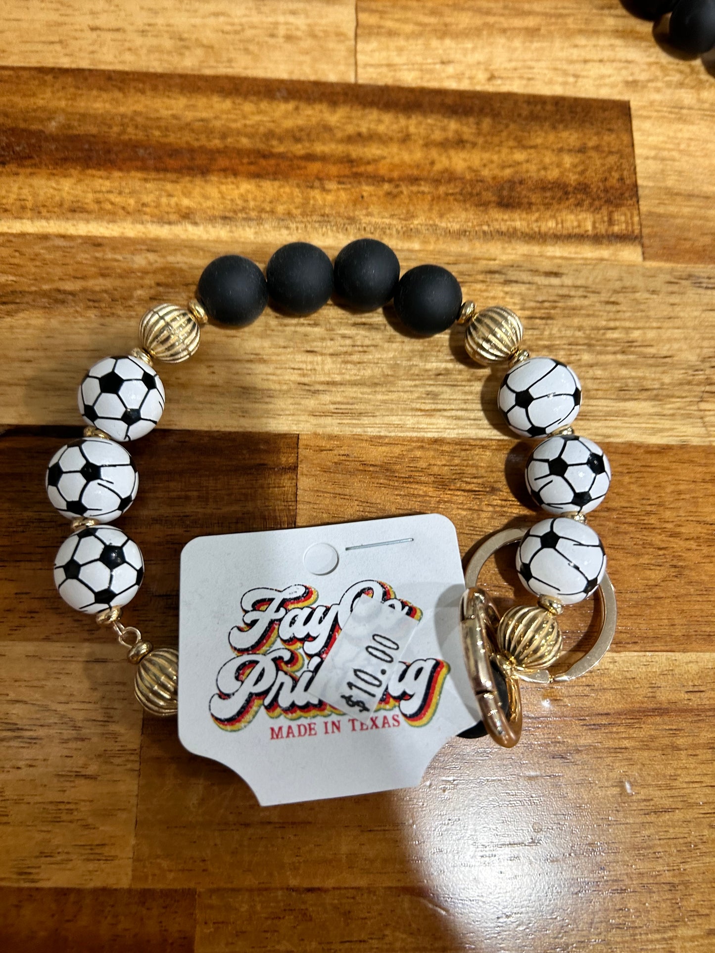 Soccer Keychain Wrist Bangles