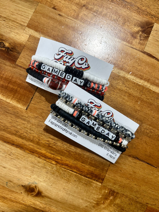 Orange GAMEDAY Beaded Bracelet Sets