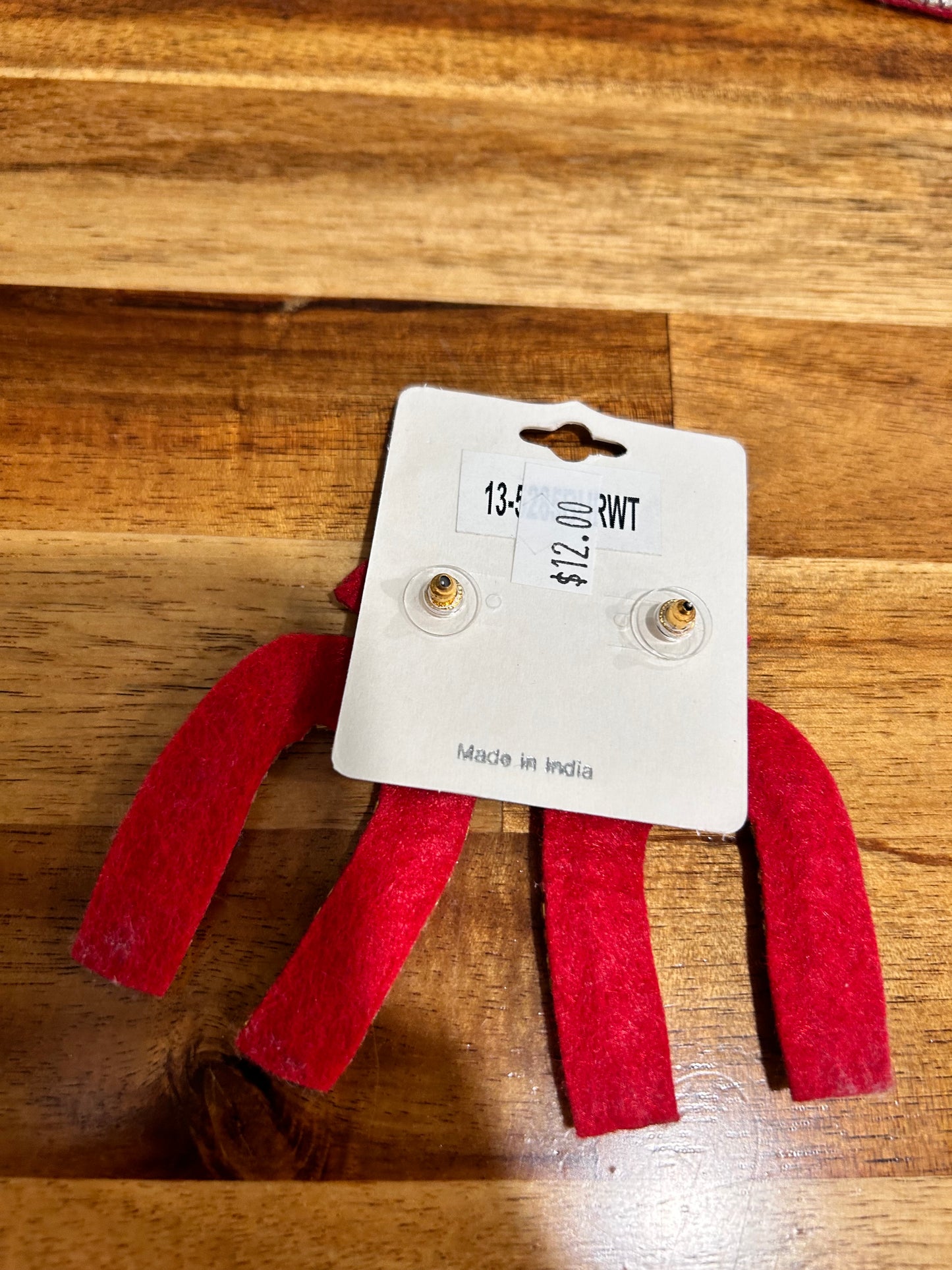 Red & White Earrings