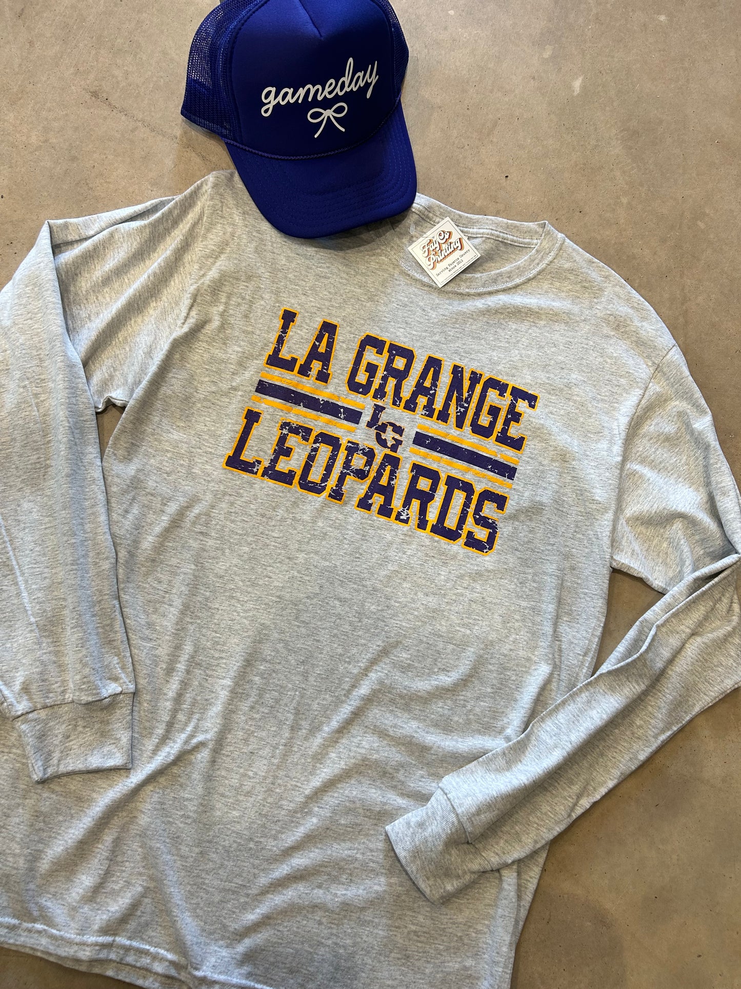 Distressed La Grange Leopards Long Sleeve