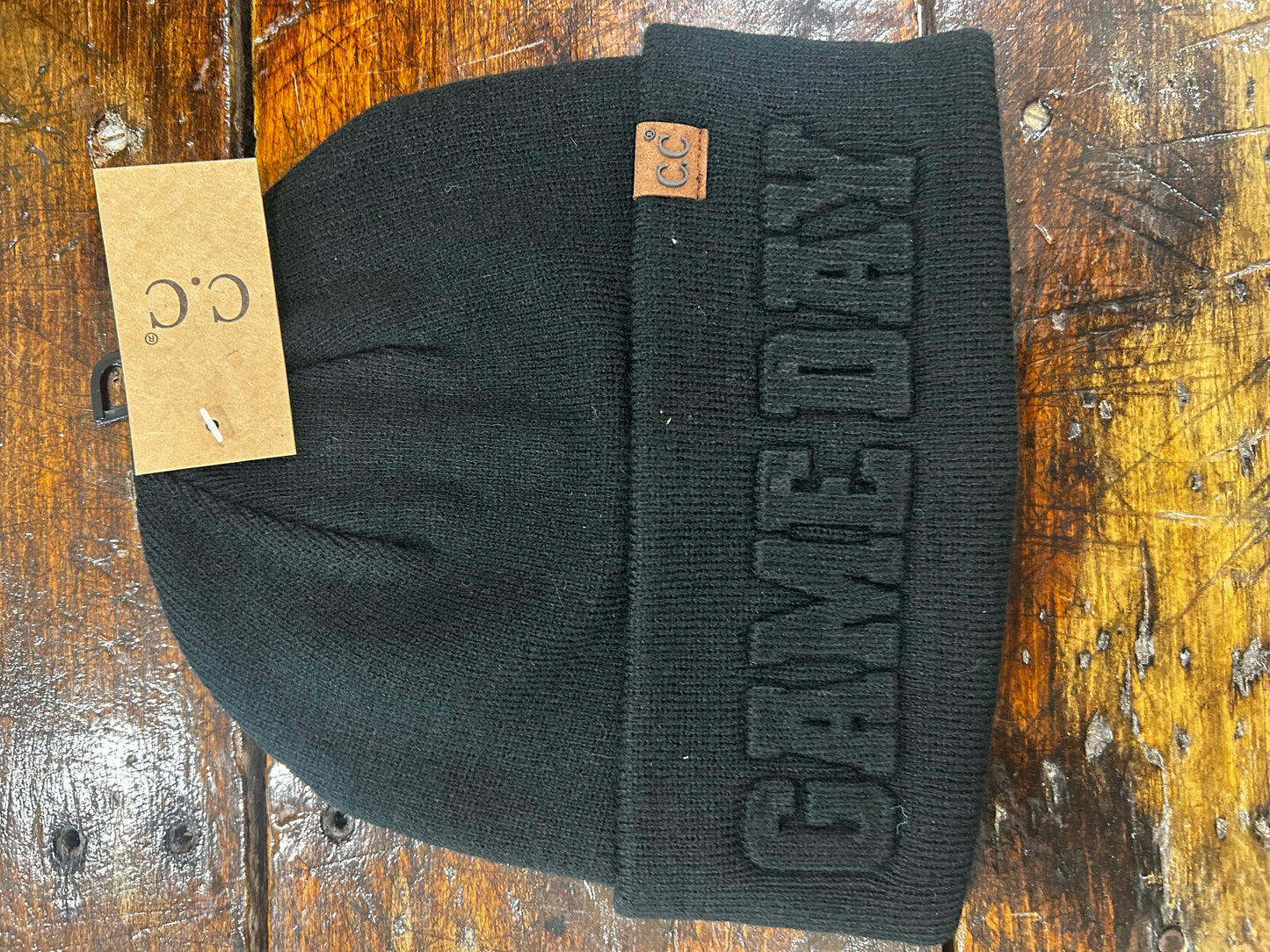 GAME DAY Embossed Cuff Beanies