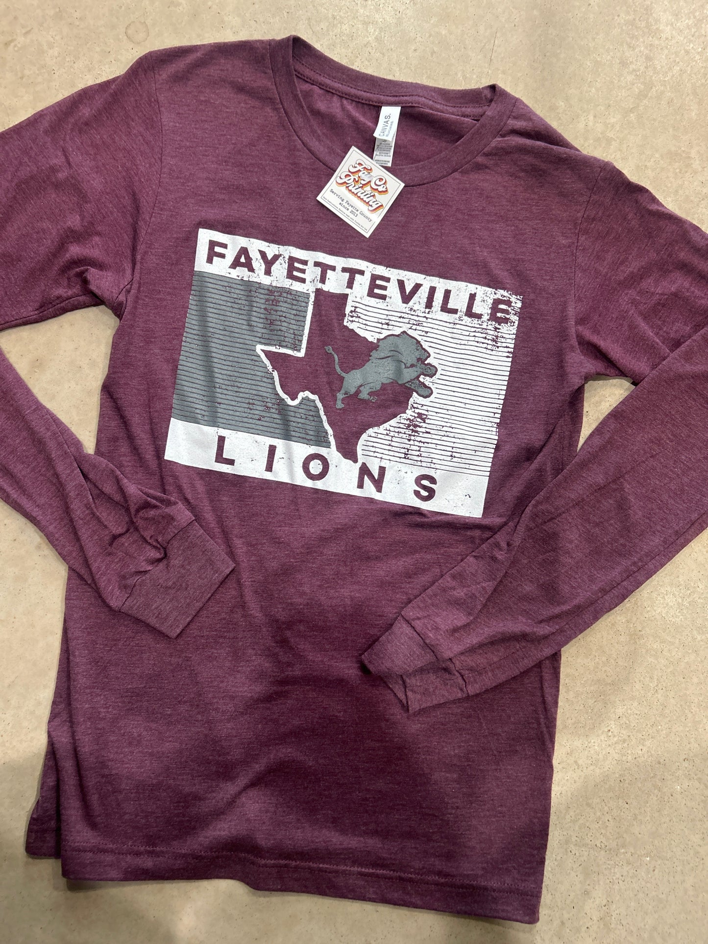 Distressed Fayetteville Lion Triblend Tee