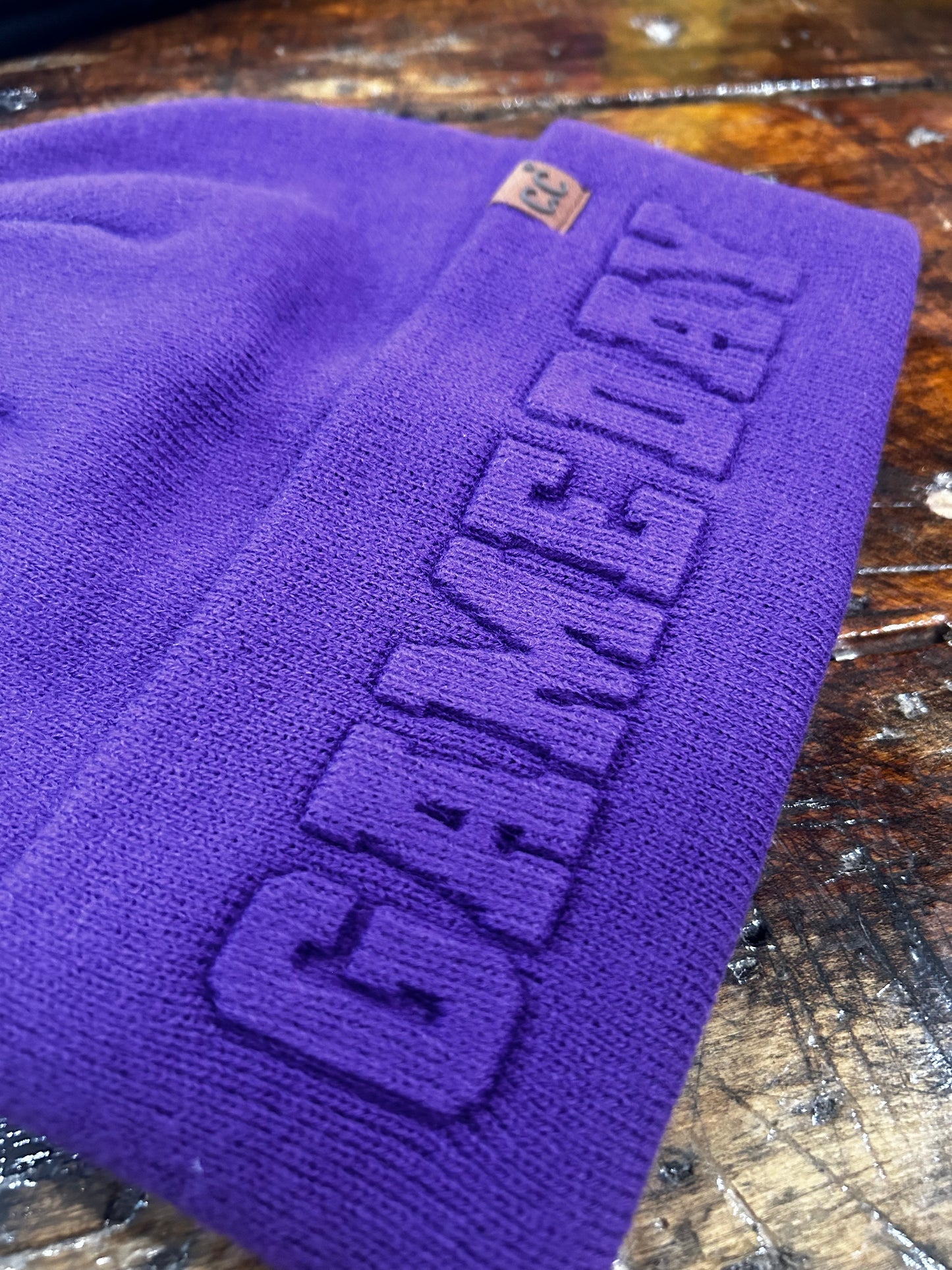 GAME DAY Embossed Cuff Beanies