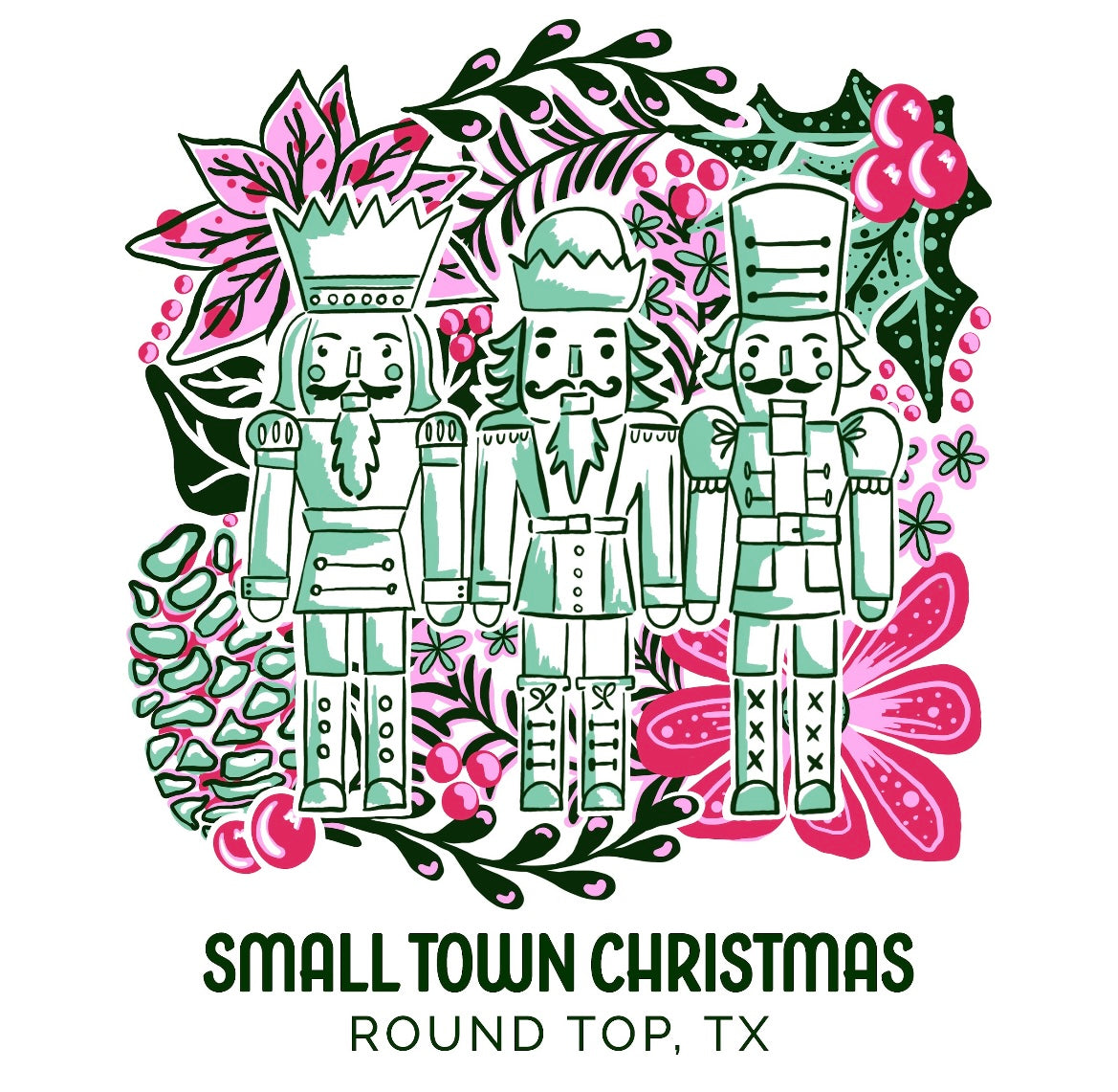 Small Town Christmas - Round Top Tshirt
