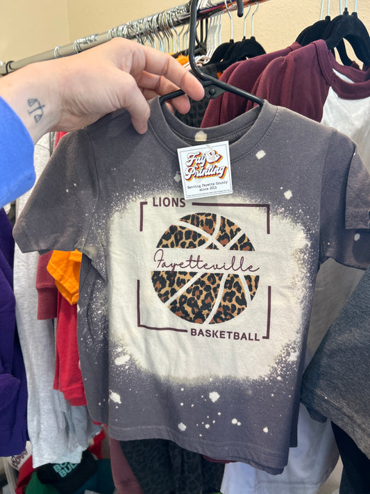 Fayetteville Bleached Basketball Tee