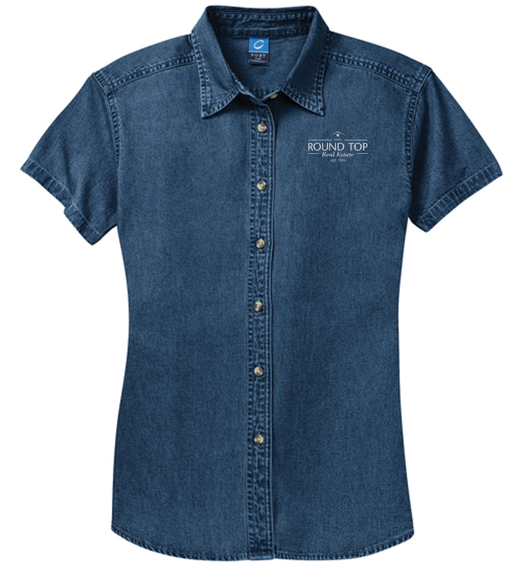 RTRE Women's Short Sleeve Denim Shirt