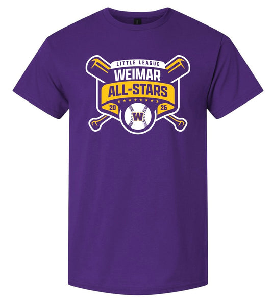 Weimar All-Stars Baseball Roster Shirt