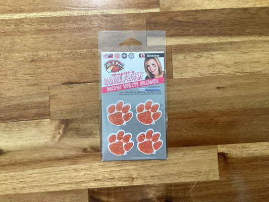 Orange & Black Spirit Paw Face stickers