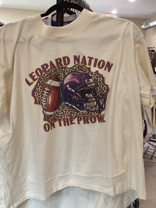 Leopard Nation football and helmet