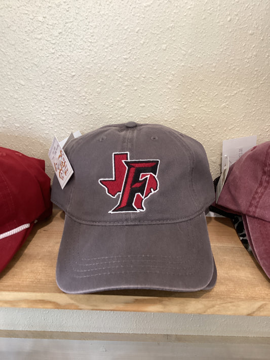 Grey and maroon Fayetteville embroidered softball Cap