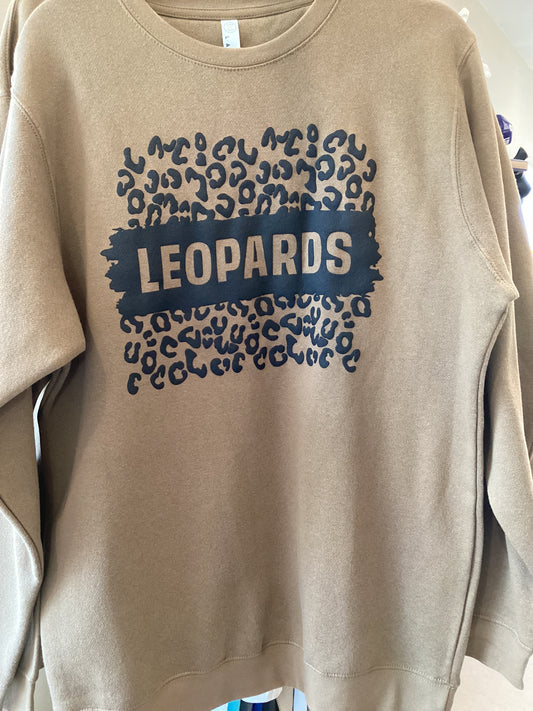 Youth Brown Leopards long sleeve tee