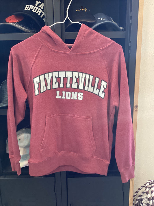 Youth Red Fayetteville hoodie