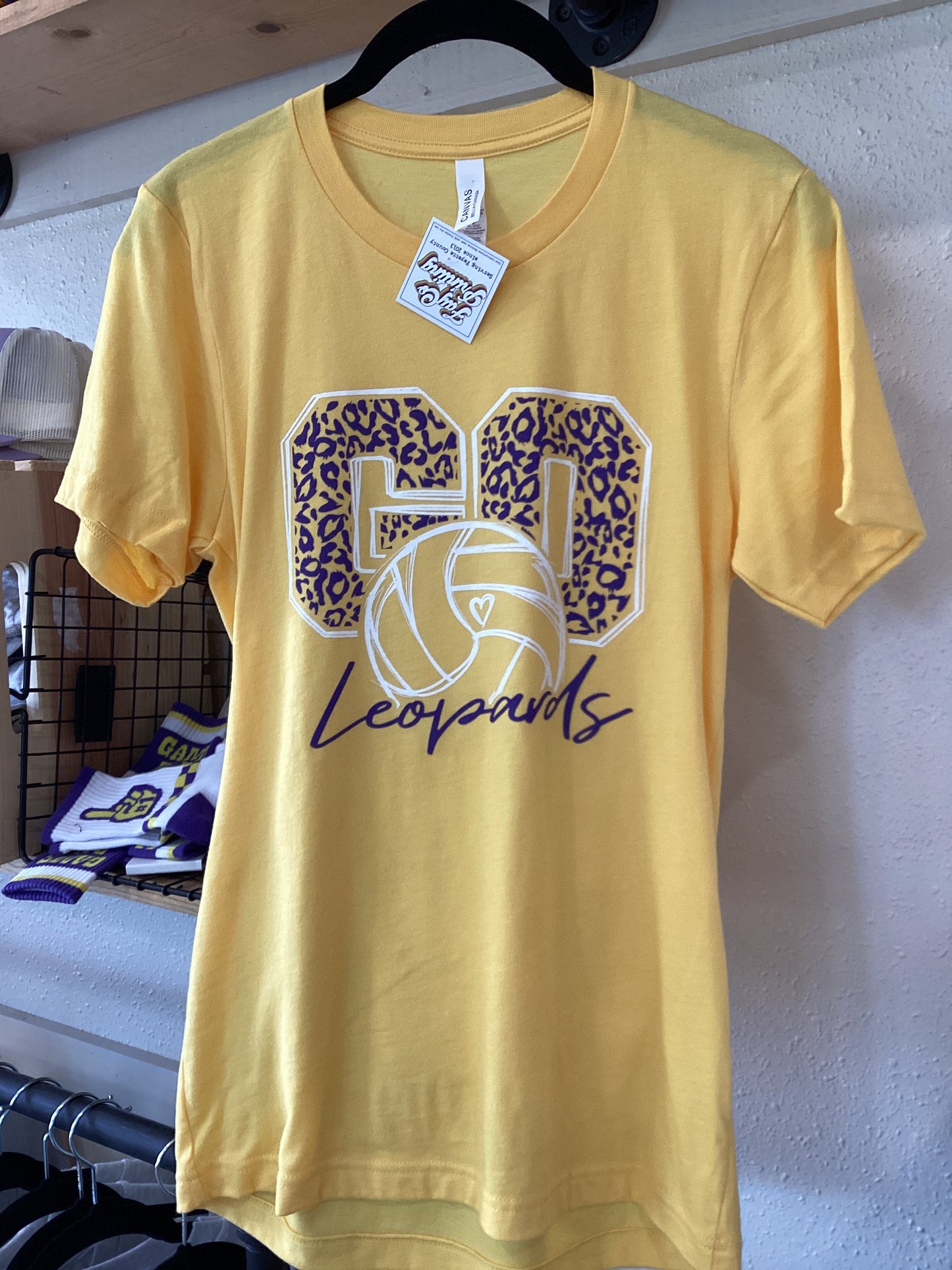 Yellow short sleeve LG volleyball tee