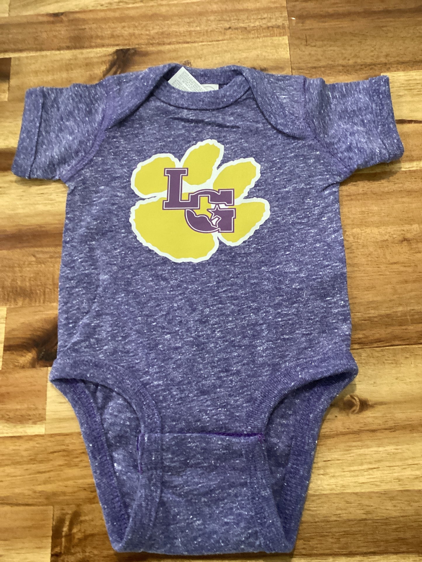 Purple LG paw onesie