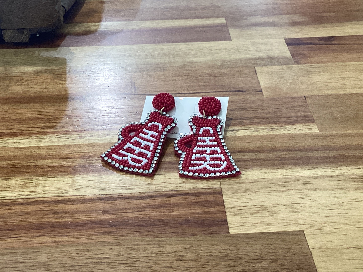 Cheer Megaphone Beaded Earrings