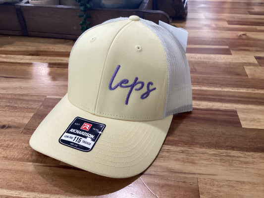 Leps yellow hat embroidered