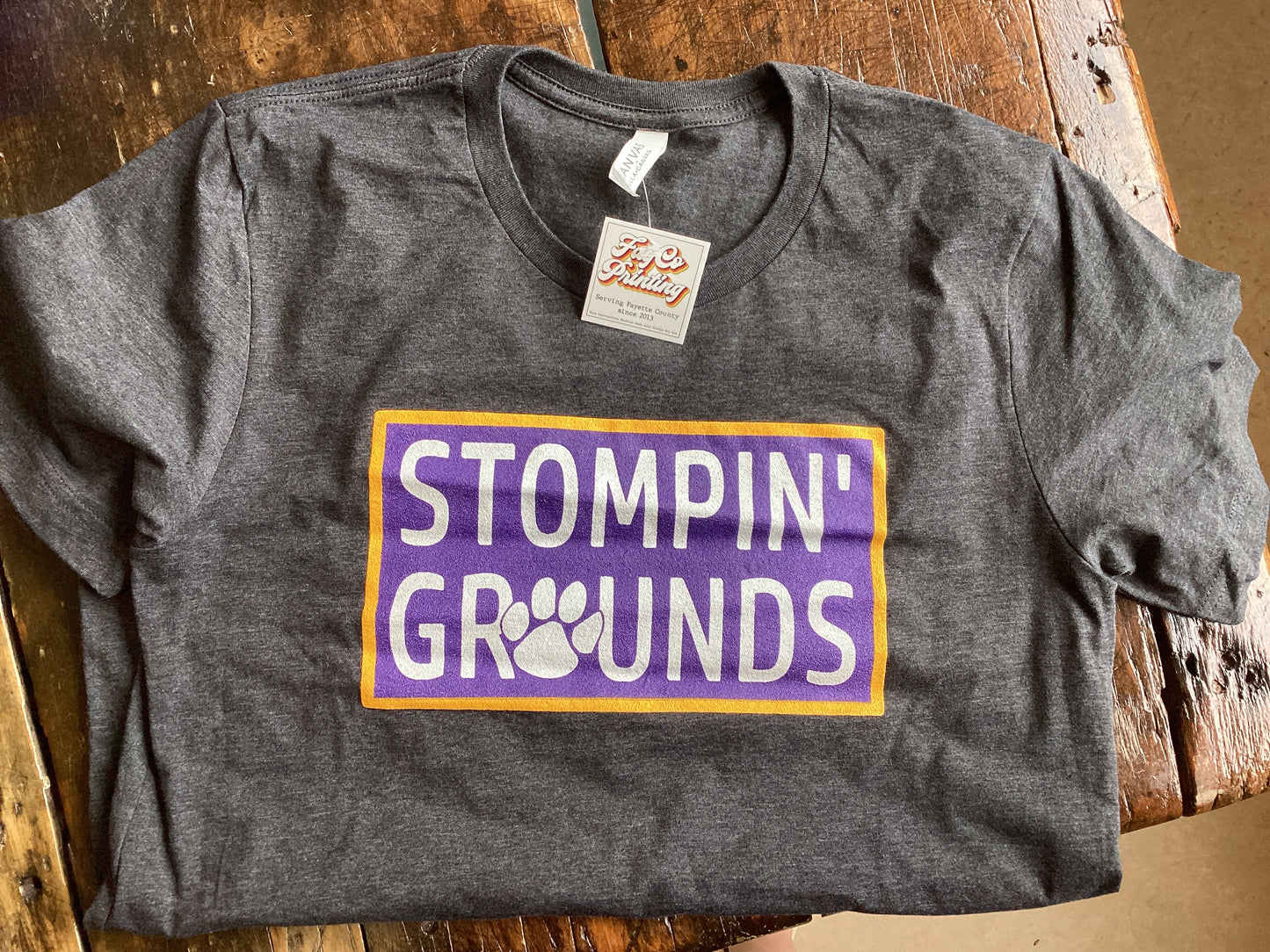 Leopard stompin grounds adult tee