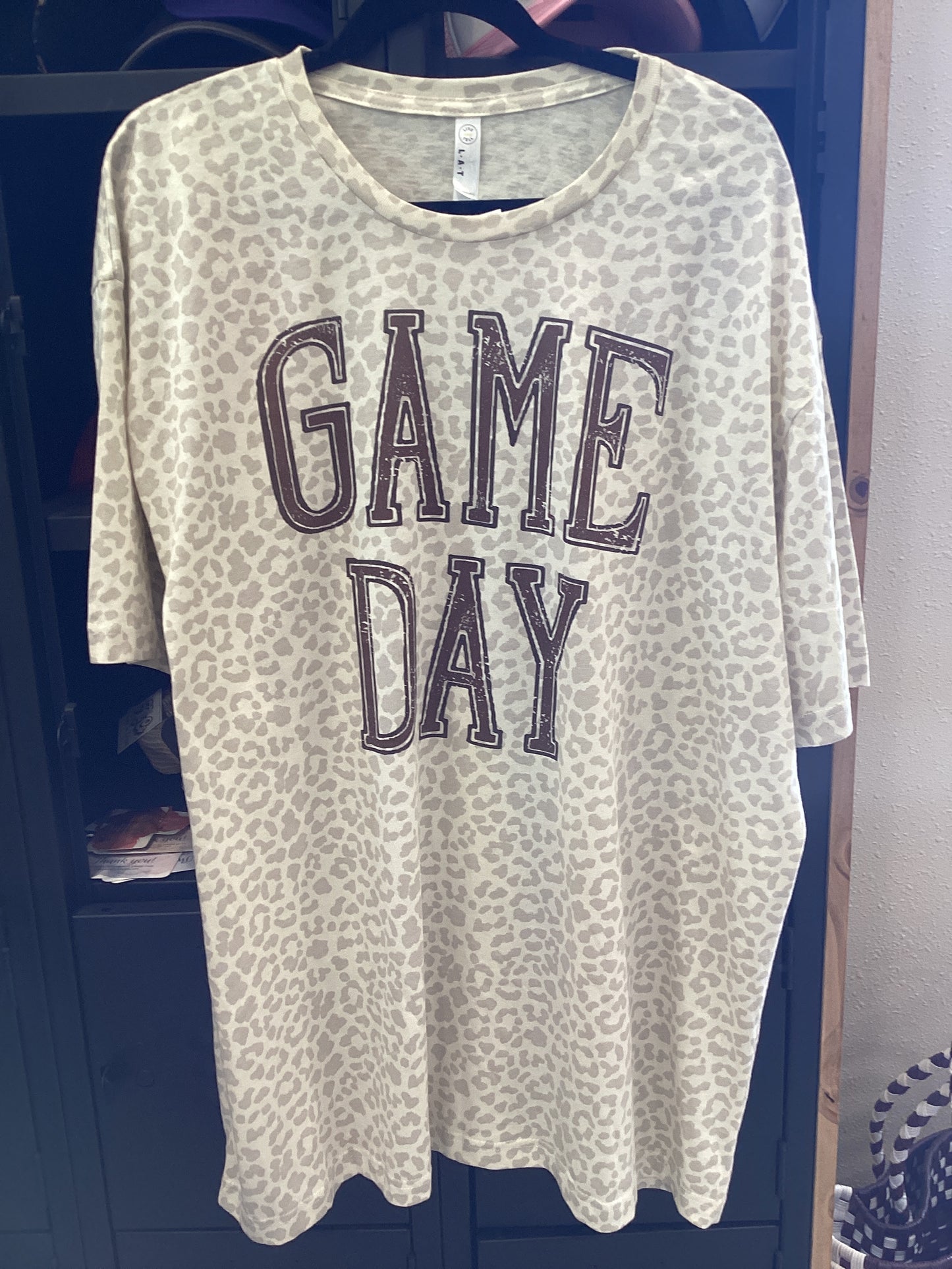 Adult game day Leopard tee