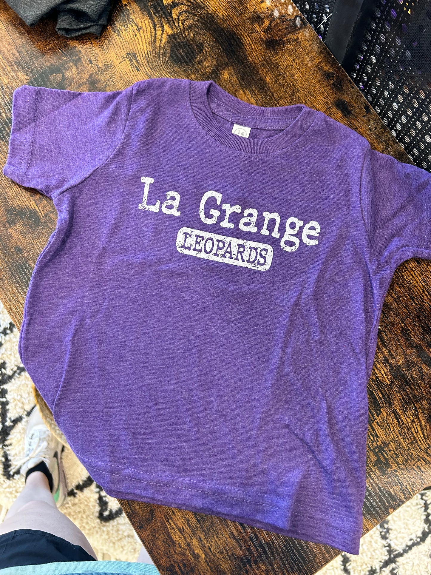 Youth Distressed La Grange Leopards Tee