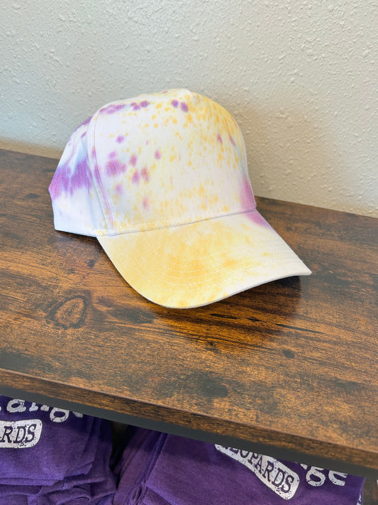 Purple & Gold TieDye Cap