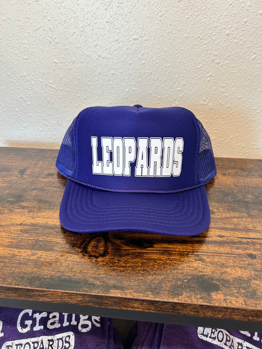 LEOPARDS Purple Trucker Hat